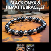 Black Onyx & Hematite Bracelet